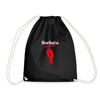 Bachata Sensual Gift Dance Latinos Latina Kiz - Drawstring Bag - black - Front