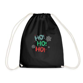 Ho, Ho, Ho! - Drawstring Bag - black - Front