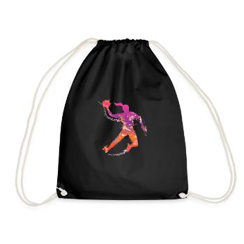 handball female uk - Drawstring Bag - black - Front