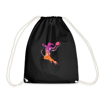 handball female uk - Drawstring Bag - black - Front