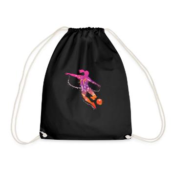 femelle football de - Sac de sport léger - noir - Devant