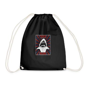 Tiger shark sharks sea creatures sea urchin shark - Drawstring Bag - black - Front