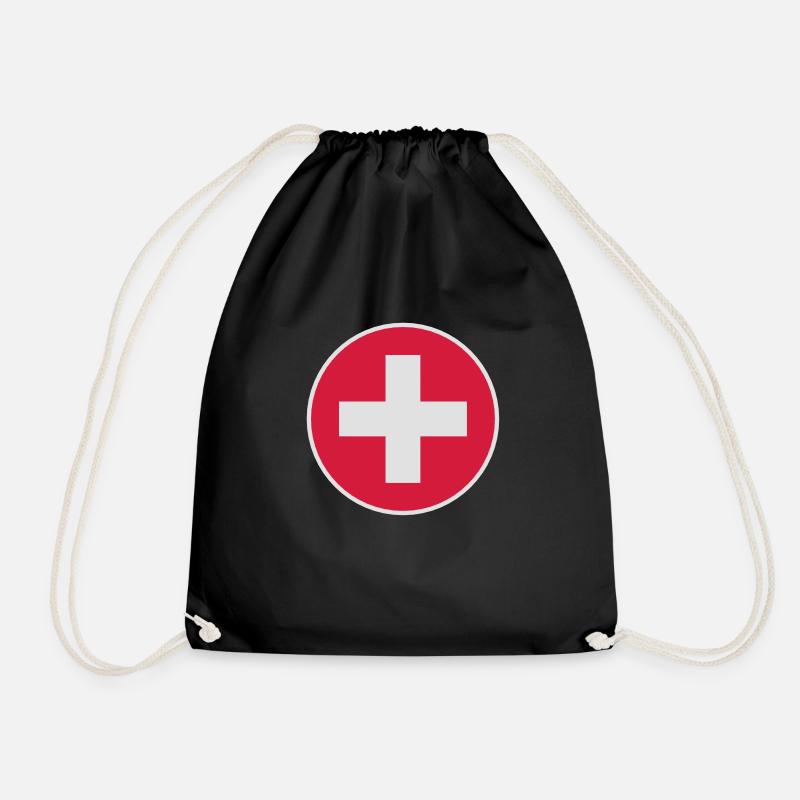 schweiz - Turnbeutel - Schwarz