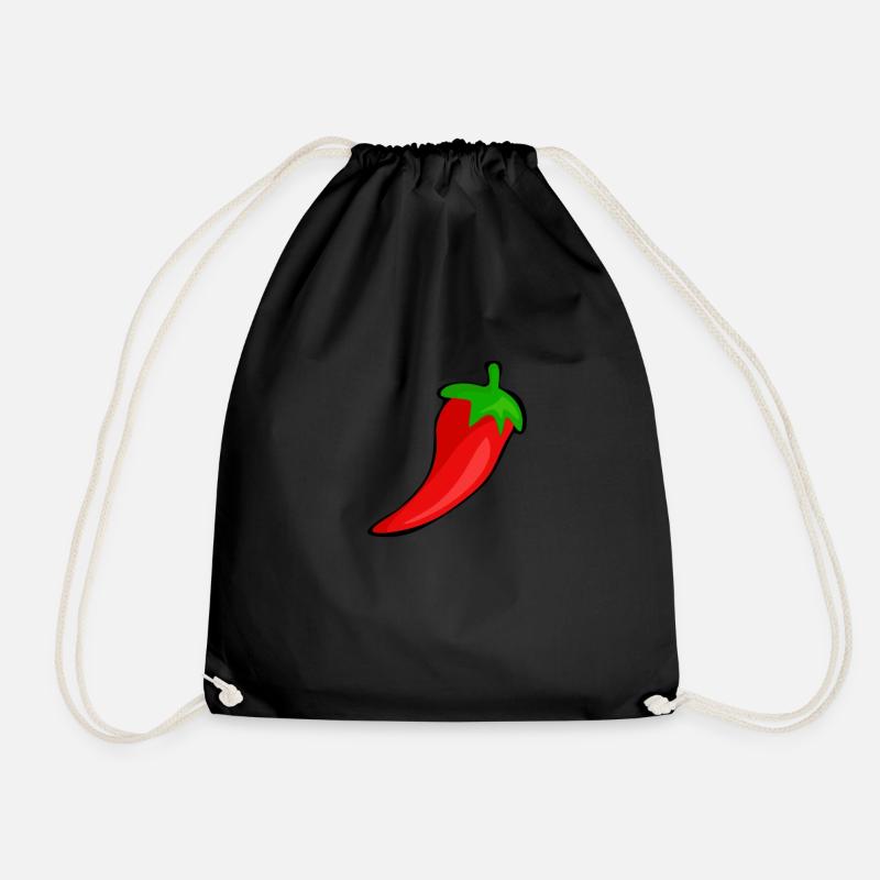 chilli schote peperoni paprika gemüse garten ernte - Turnbeutel - Schwarz