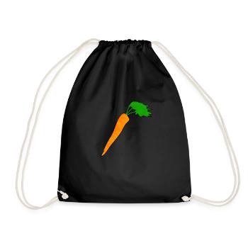 carrot carrot garden vegetable harvest carrot turnip - Drawstring Bag - black - Front