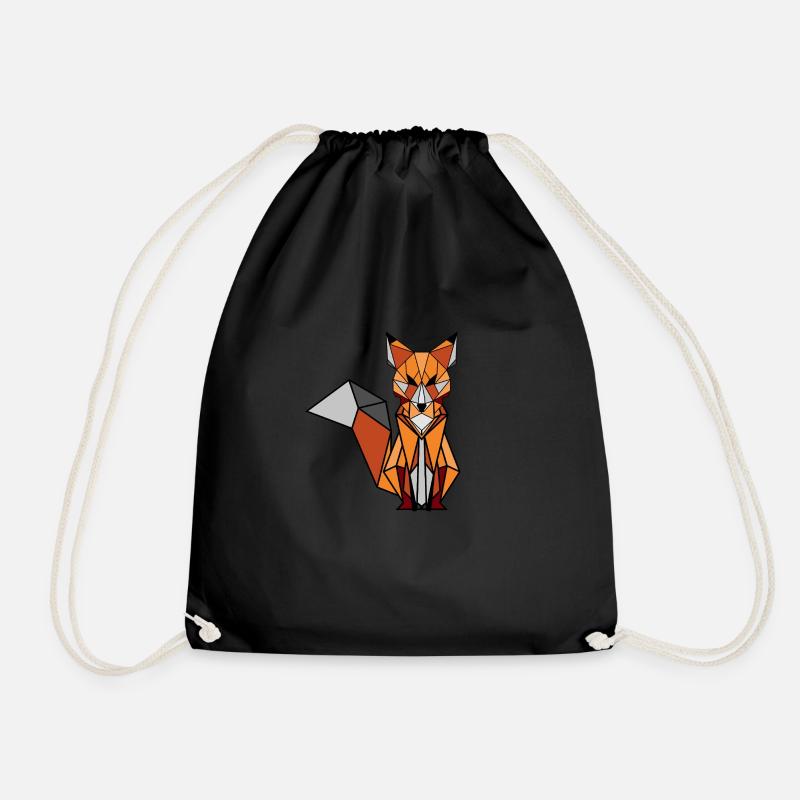 Renard géométrique - Sac de sport léger - noir
