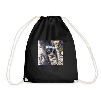 Katta (Lemur catta) - Sac de sport léger - noir - Devant