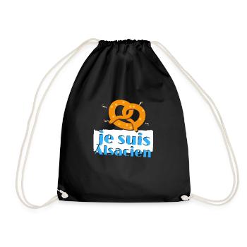 je suis alsacien strasbourg colmar mulhouse cadeau - Sac de sport léger - noir - Devant