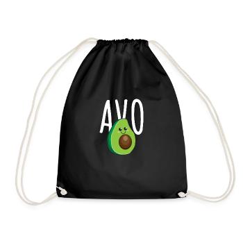 Avocado Avo Partner Couple Friends - Gift Idea - Drawstring Bag - black - Front