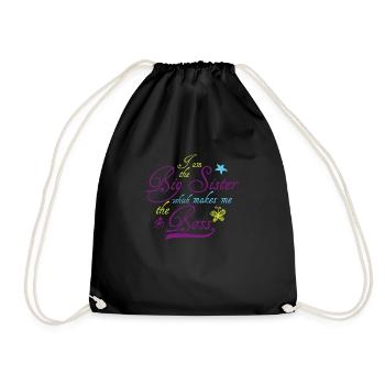 Je suis la grande soeur qui me rend le patron - Sac de sport léger - noir - Devant