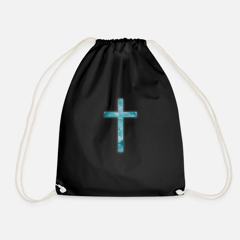 Cross Jesus Christ - Drawstring Bag - black