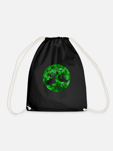 tree of life green - Turnbeutel - Schwarz