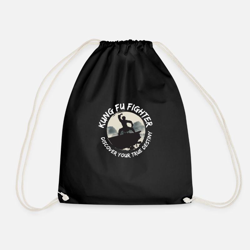 Kung Fu - Drawstring Bag - black