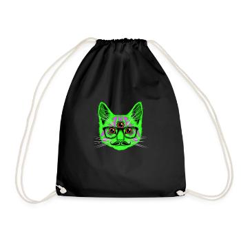 Reise Cat - Turnbeutel - Schwarz - Vorne