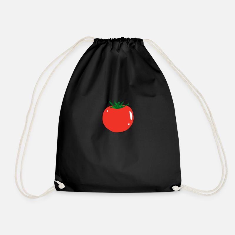 tomato - Drawstring Bag - black