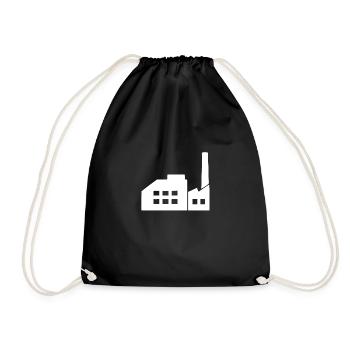 Une usine blanche dans la zone industrielle - Sac de sport léger - noir - Devant