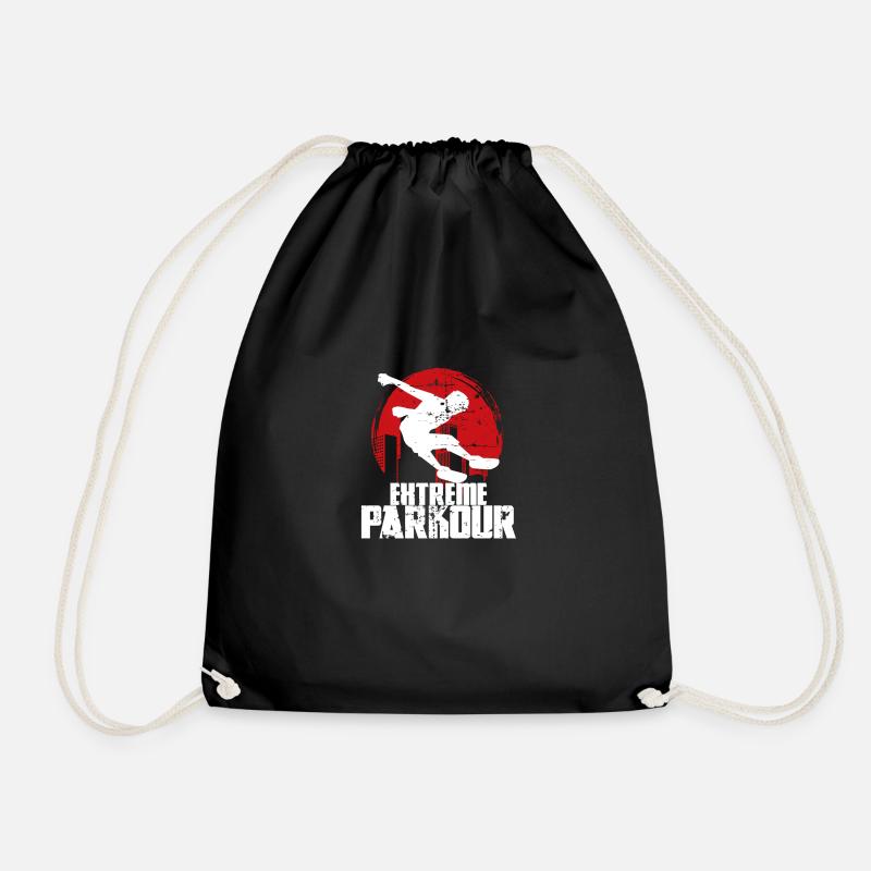Parkouring Parkour Passement - Drawstring Bag - black