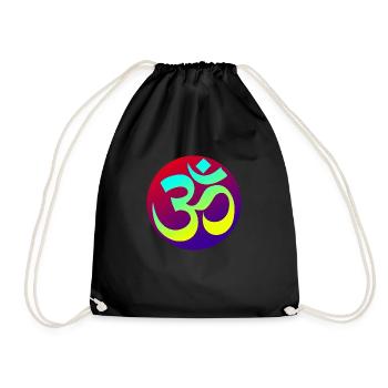 Om Goa Psytrance - Turnbeutel - Schwarz - Vorne