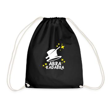 Magic conjure magician wizard witch gift idea - Drawstring Bag - black - Front