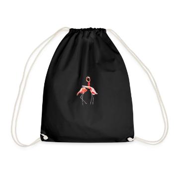 FLAMINGOS - Drawstring Bag - black - Front