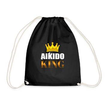 Cadeau de chemise de passe-temps drôle Roi Aikido - Sac de sport léger - noir - Devant