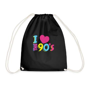 90's - Drawstring Bag - black - Front