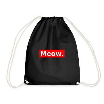 meow. - Turnbeutel - Schwarz - Vorne