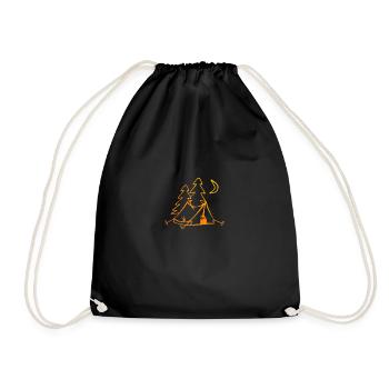 Camping Camping Tent Camping Camping Gift - Drawstring Bag - black - Front