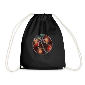 basketball galaxy - Turnbeutel - Schwarz - Vorne