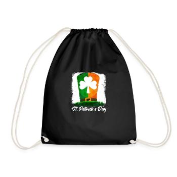 St. Patrick's Day - Drawstring Bag - black - Front