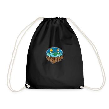 Flat Earth Plat Terre espace cadeau - Sac de sport léger - noir - Devant