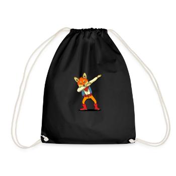 Dancing fox cowboy linedance - Drawstring Bag - black - Front