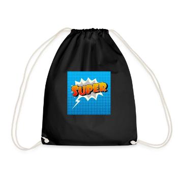 Super Comic Lettering Symbol - Turnbeutel - Schwarz - Vorne