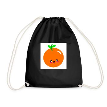 orange - Turnbeutel - Schwarz - Vorne