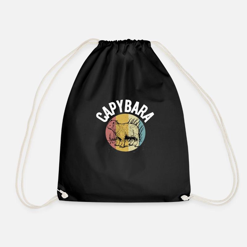 Capybara - Turnbeutel - Schwarz