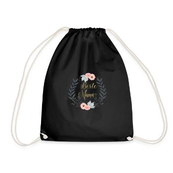 Beste Mama - Turnbeutel - Schwarz - Vorne