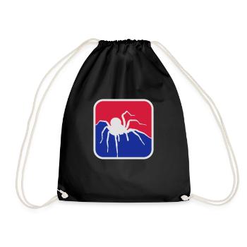 Spider Logo - Drawstring Bag - black - Front