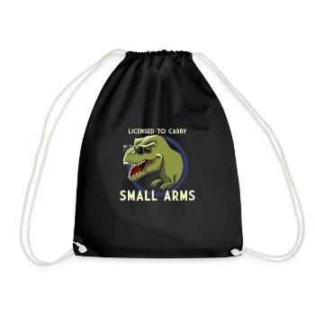 Licensed to Carry Small Arms - Drawstring Bag - black - Front