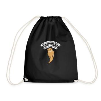 Treat Otters With Respect Funny Animal Love Meme - Sac de sport léger - noir - Devant