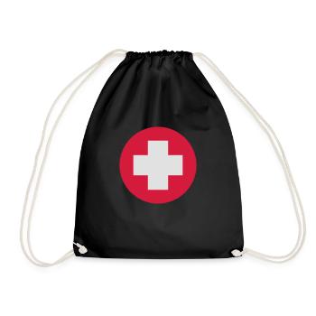 Cross - Drawstring Bag - black - Front