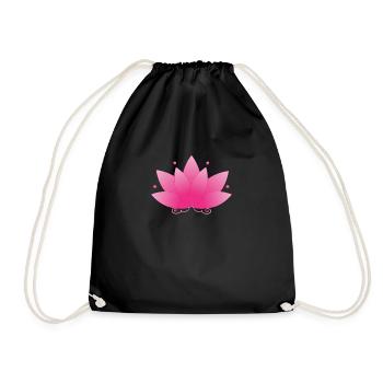 fleur de lotus - Sac de sport léger - noir - Devant