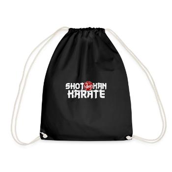 Shotokan Tiger Design mit der aufgehenden Sonne - Turnbeutel - Schwarz - Vorne
