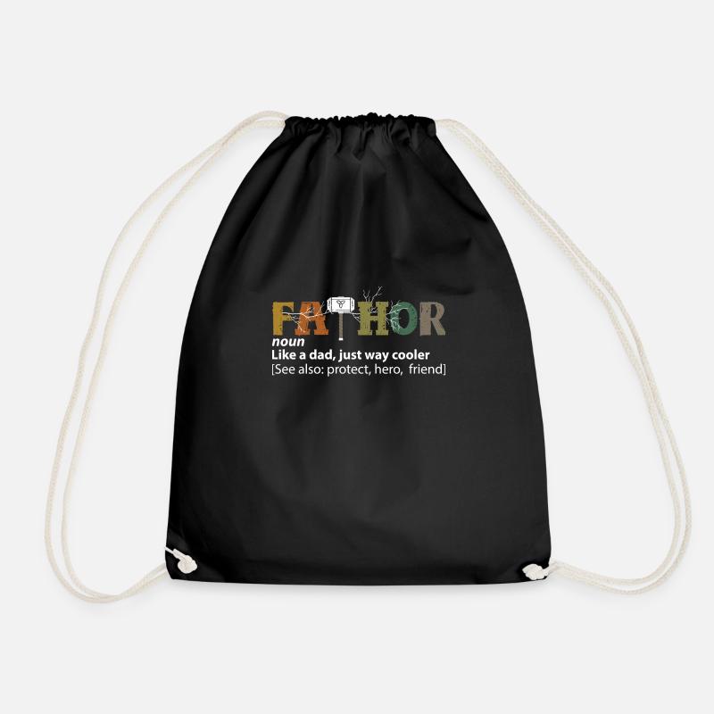 Fathor Thor Superheld Held Vater - Turnbeutel - Schwarz