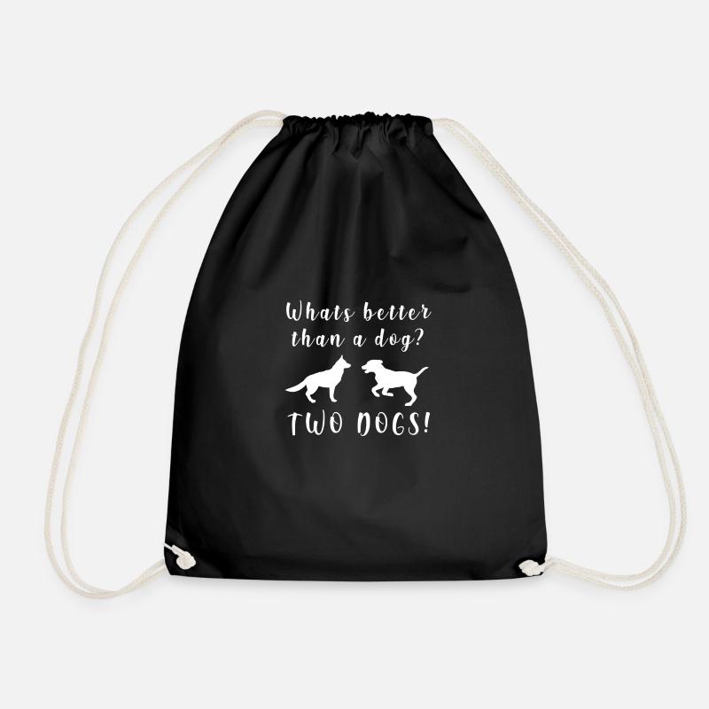 Dog saying for dog lovers - Drawstring Bag - black
