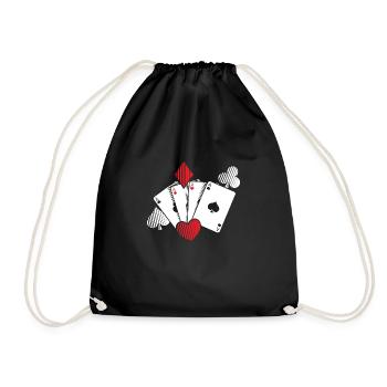 Cartes poker Poker Mallette Apprendre le cadeau - Sac de sport léger - noir - Devant