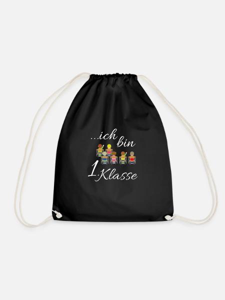 Ich bin 1. Klasse - Turnbeutel - Schwarz