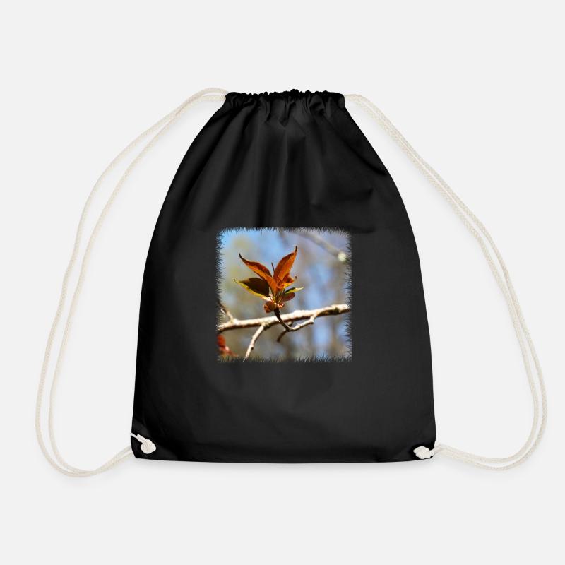 nature - Drawstring Bag - black