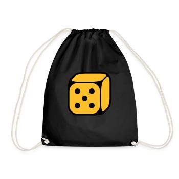 Dé Avec Numéro 5 (Cinq / 2C) - Sac de sport léger - noir - Devant