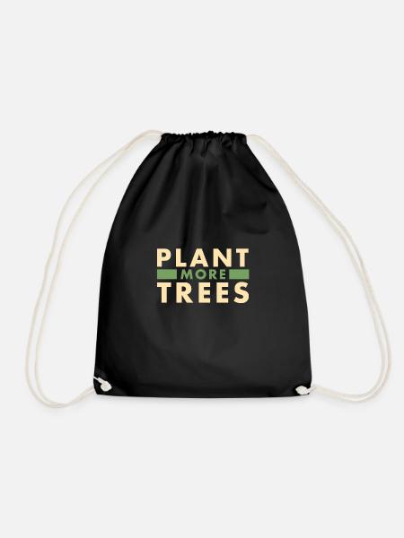 Plant more Trees - Turnbeutel - Schwarz