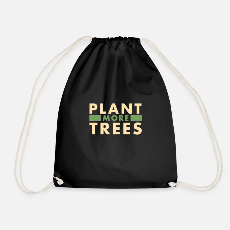 Plant more Trees - Turnbeutel - Schwarz